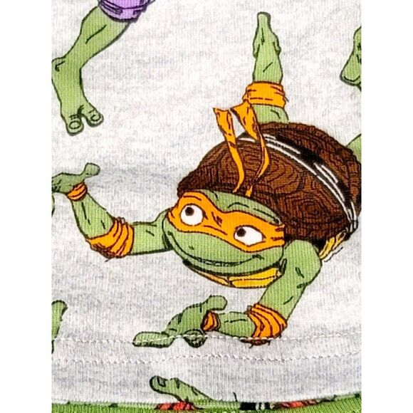 TMNT Nickelodeon Ninja Turtles 4-piece Pajama Set Glow In The Dark NEW, Size 4T - Picture 7 of 9